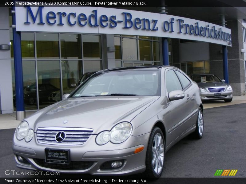 Pewter Silver Metallic / Black 2005 Mercedes-Benz C 230 Kompressor Coupe