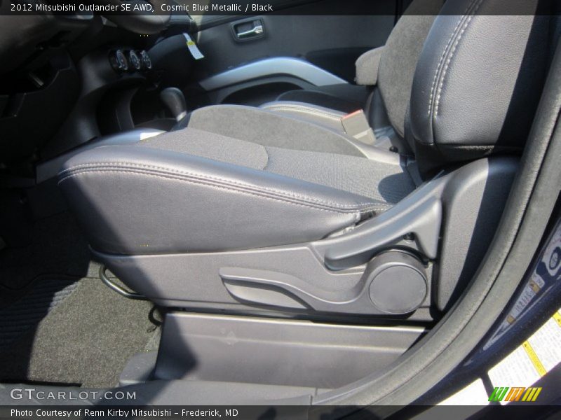 Cosmic Blue Metallic / Black 2012 Mitsubishi Outlander SE AWD