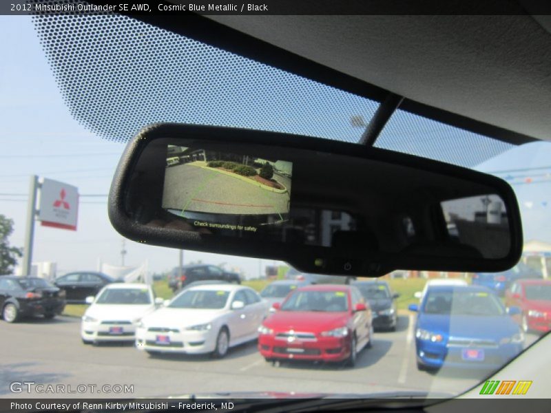 Cosmic Blue Metallic / Black 2012 Mitsubishi Outlander SE AWD