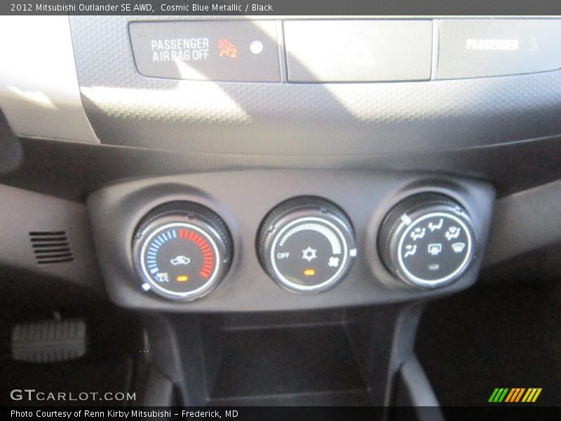 Cosmic Blue Metallic / Black 2012 Mitsubishi Outlander SE AWD
