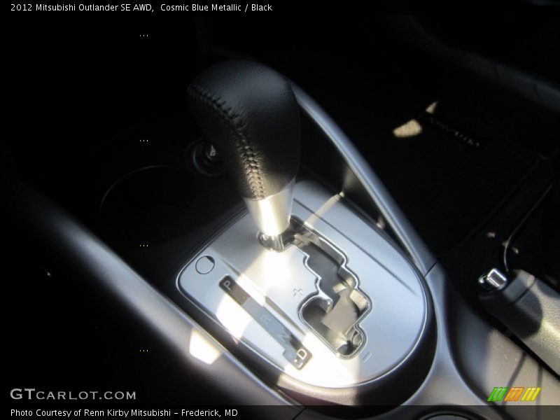 Cosmic Blue Metallic / Black 2012 Mitsubishi Outlander SE AWD