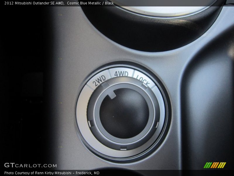Cosmic Blue Metallic / Black 2012 Mitsubishi Outlander SE AWD