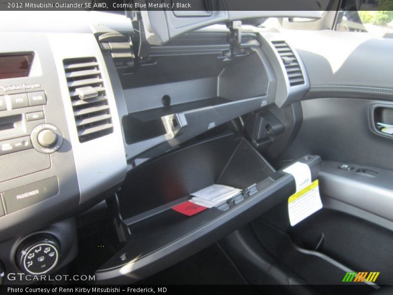Cosmic Blue Metallic / Black 2012 Mitsubishi Outlander SE AWD