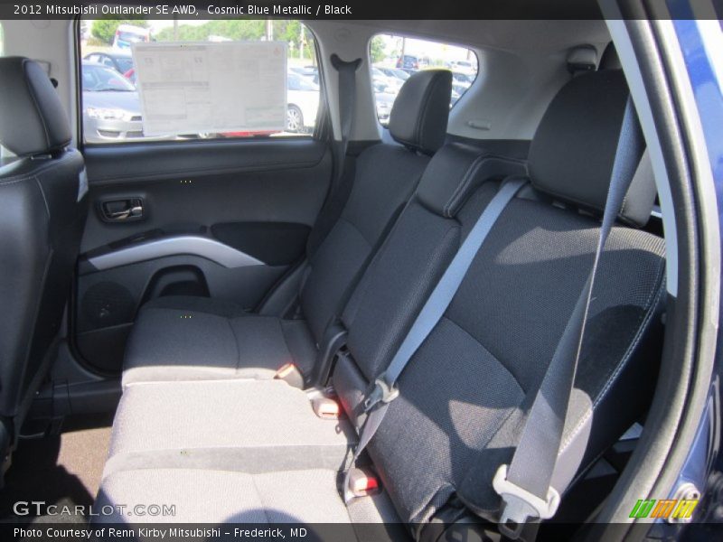 Cosmic Blue Metallic / Black 2012 Mitsubishi Outlander SE AWD