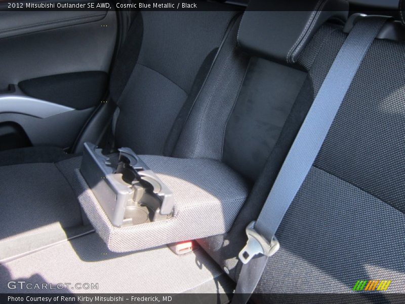 Cosmic Blue Metallic / Black 2012 Mitsubishi Outlander SE AWD