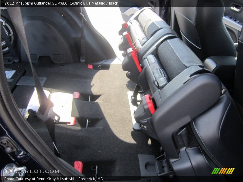 Cosmic Blue Metallic / Black 2012 Mitsubishi Outlander SE AWD