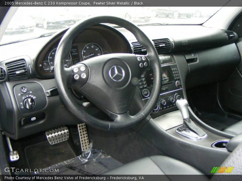Pewter Silver Metallic / Black 2005 Mercedes-Benz C 230 Kompressor Coupe