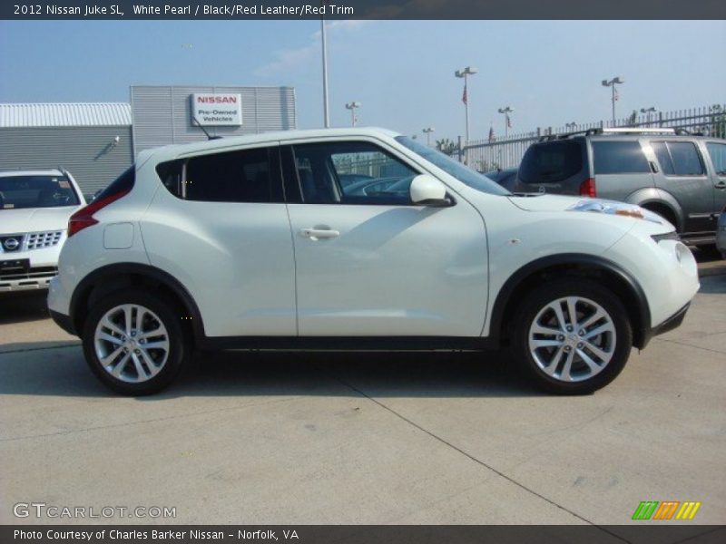 White Pearl / Black/Red Leather/Red Trim 2012 Nissan Juke SL