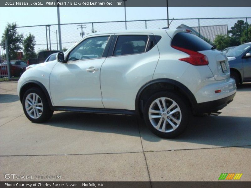 White Pearl / Black/Red Leather/Red Trim 2012 Nissan Juke SL