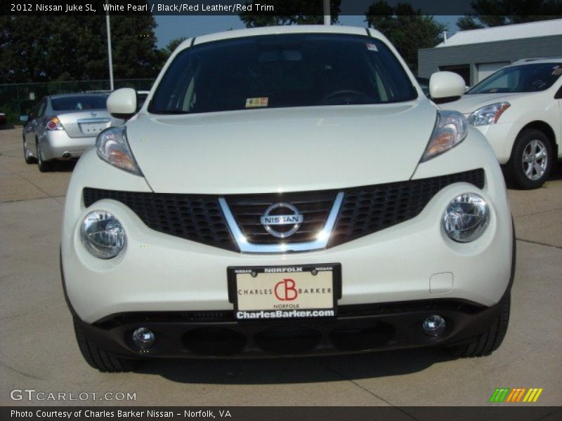 White Pearl / Black/Red Leather/Red Trim 2012 Nissan Juke SL