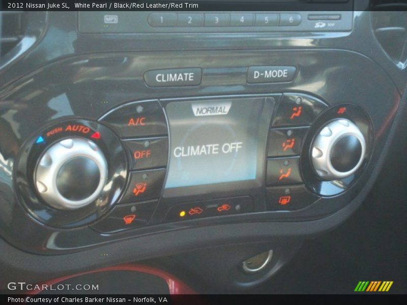 White Pearl / Black/Red Leather/Red Trim 2012 Nissan Juke SL