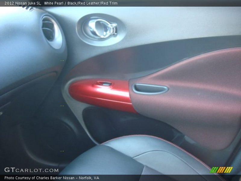 White Pearl / Black/Red Leather/Red Trim 2012 Nissan Juke SL