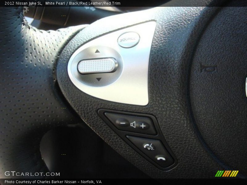 White Pearl / Black/Red Leather/Red Trim 2012 Nissan Juke SL