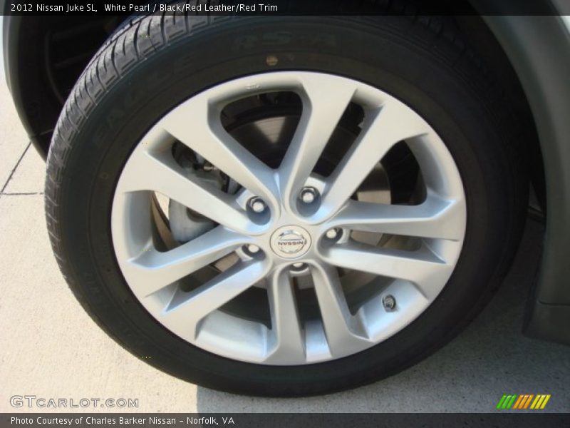 White Pearl / Black/Red Leather/Red Trim 2012 Nissan Juke SL