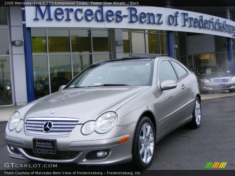 Pewter Silver Metallic / Black 2005 Mercedes-Benz C 230 Kompressor Coupe