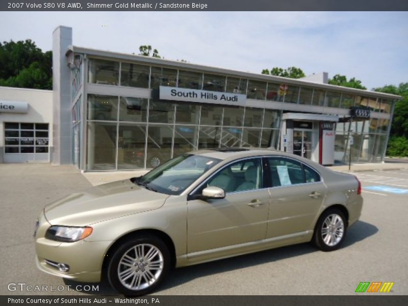 Shimmer Gold Metallic / Sandstone Beige 2007 Volvo S80 V8 AWD