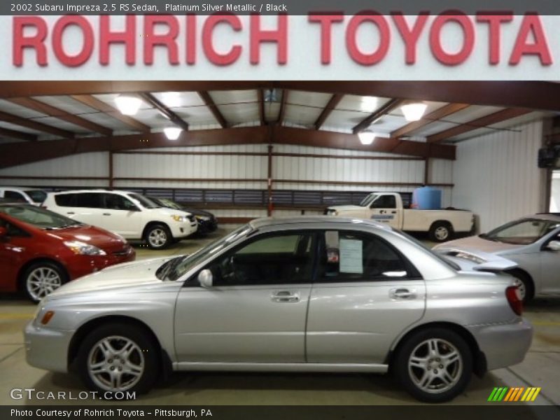 Platinum Silver Metallic / Black 2002 Subaru Impreza 2.5 RS Sedan