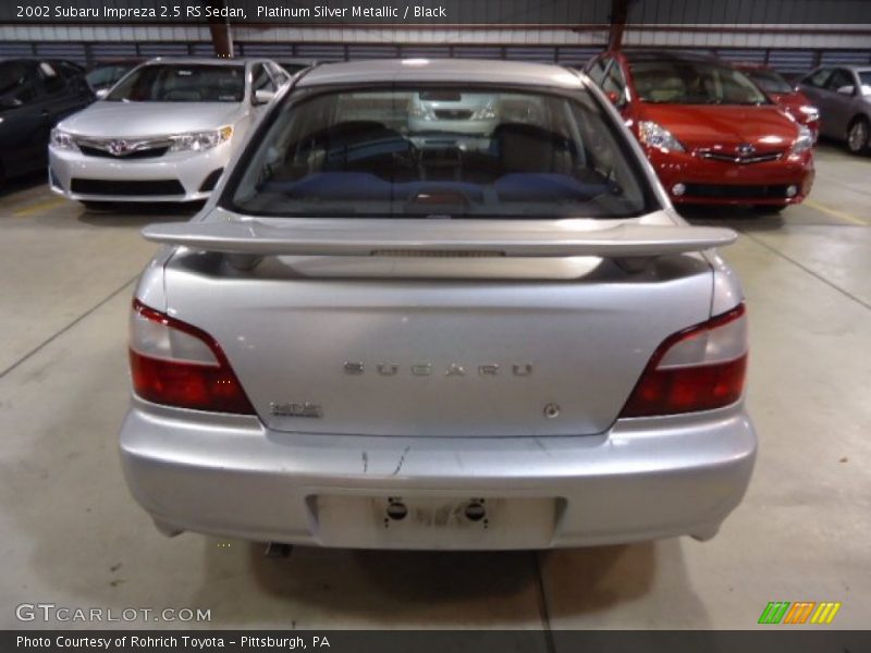 Platinum Silver Metallic / Black 2002 Subaru Impreza 2.5 RS Sedan