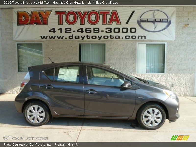 Magnetic Gray Metallic / Light Blue Gray/Black 2012 Toyota Prius c Hybrid Two