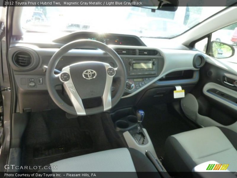 Magnetic Gray Metallic / Light Blue Gray/Black 2012 Toyota Prius c Hybrid Two