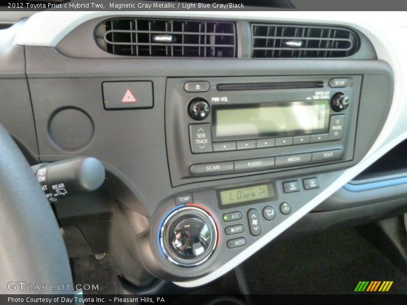 Magnetic Gray Metallic / Light Blue Gray/Black 2012 Toyota Prius c Hybrid Two