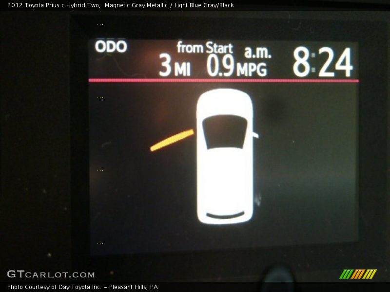 Magnetic Gray Metallic / Light Blue Gray/Black 2012 Toyota Prius c Hybrid Two