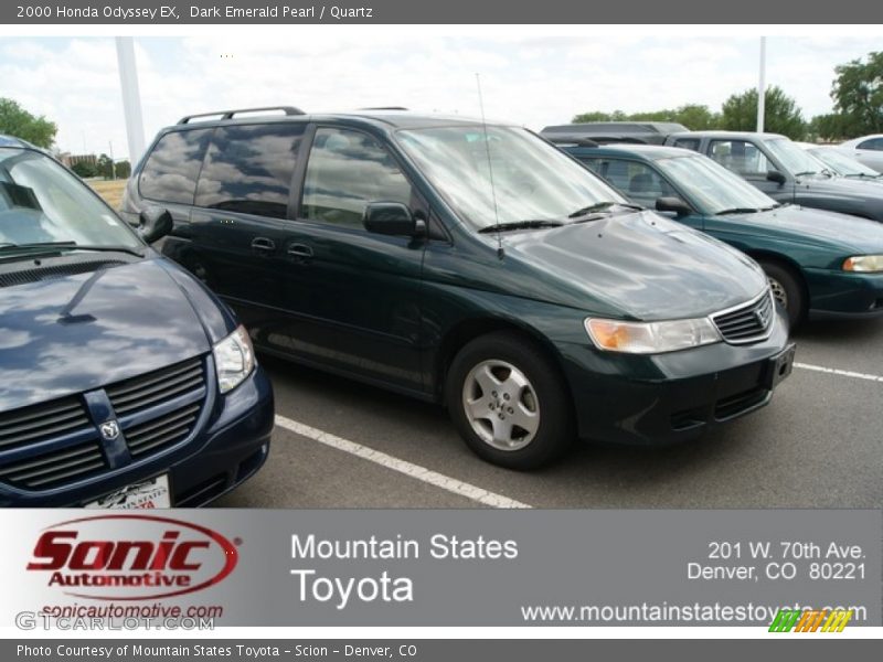 Dark Emerald Pearl / Quartz 2000 Honda Odyssey EX