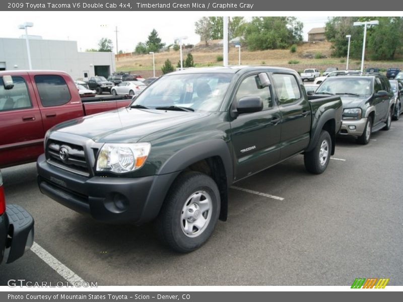 Timberland Green Mica / Graphite Gray 2009 Toyota Tacoma V6 Double Cab 4x4