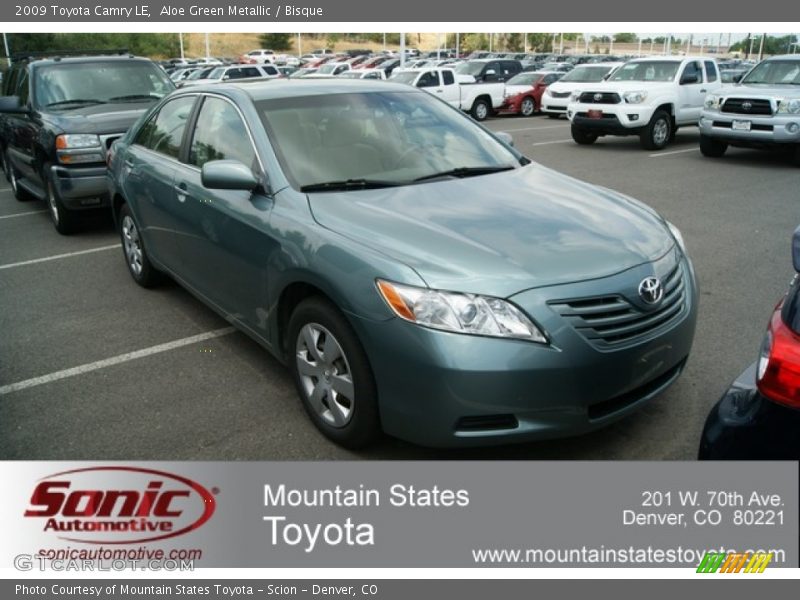 Aloe Green Metallic / Bisque 2009 Toyota Camry LE