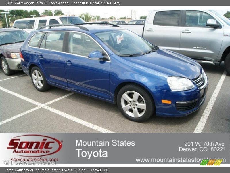 Laser Blue Metallic / Art Grey 2009 Volkswagen Jetta SE SportWagen