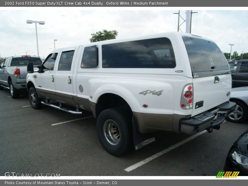 Oxford White / Medium Parchment 2002 Ford F350 Super Duty XLT Crew Cab 4x4 Dually