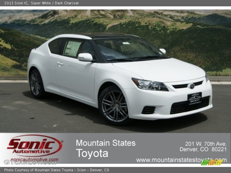 Super White / Dark Charcoal 2013 Scion tC