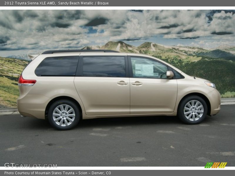 Sandy Beach Metallic / Bisque 2012 Toyota Sienna XLE AWD