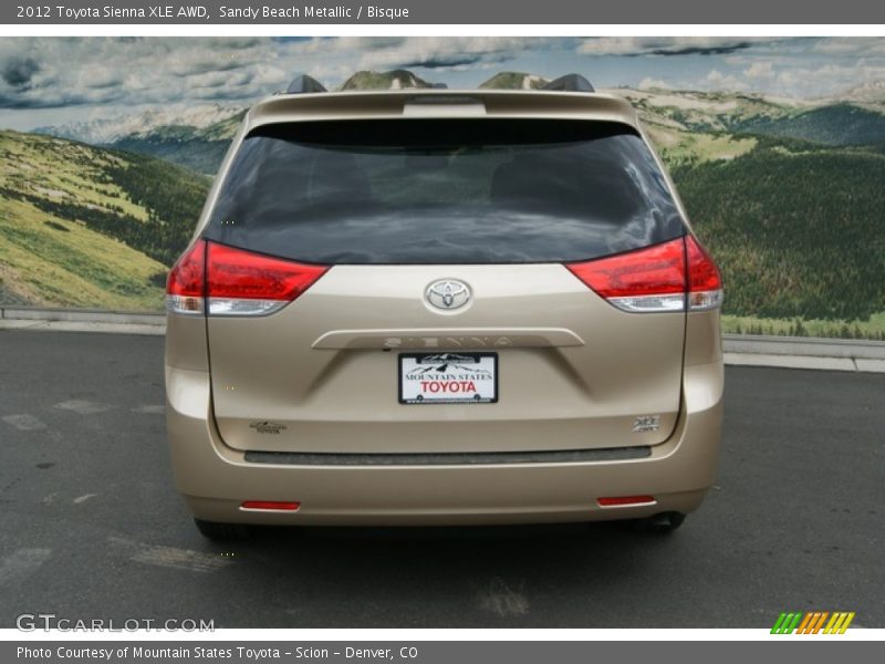 Sandy Beach Metallic / Bisque 2012 Toyota Sienna XLE AWD