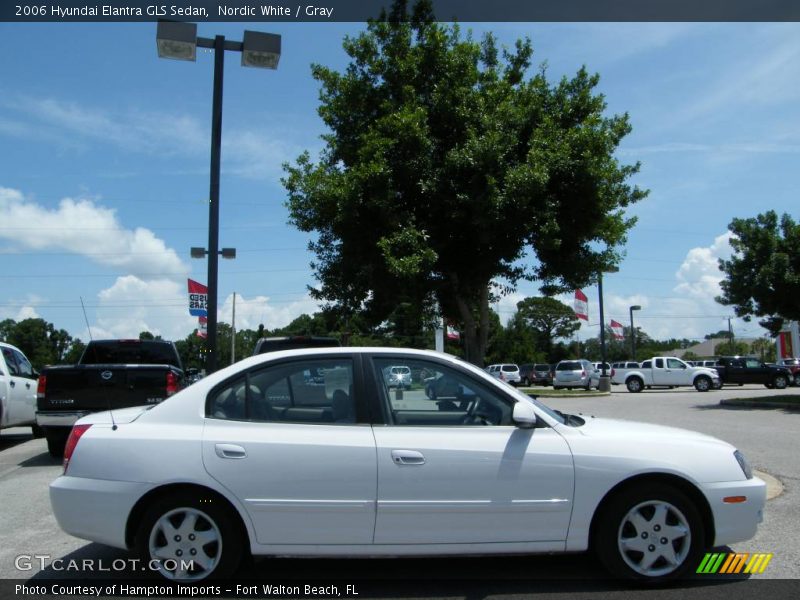 Nordic White / Gray 2006 Hyundai Elantra GLS Sedan