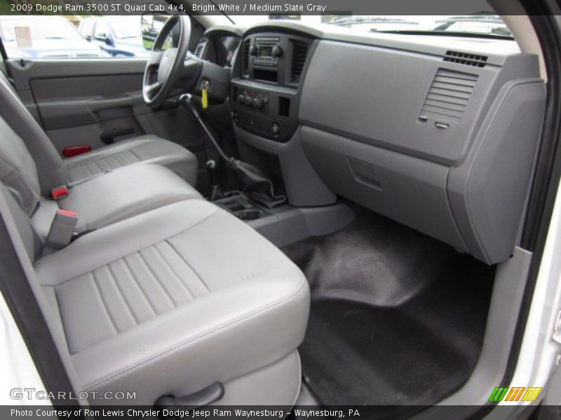 Bright White / Medium Slate Gray 2009 Dodge Ram 3500 ST Quad Cab 4x4