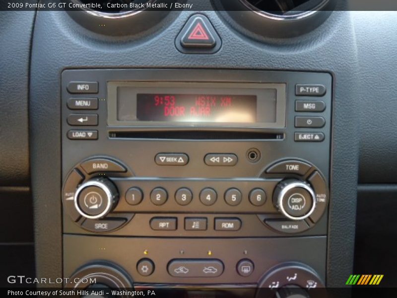 Audio System of 2009 G6 GT Convertible