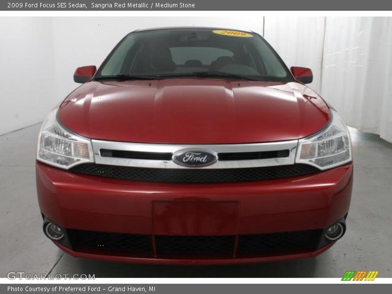 Sangria Red Metallic / Medium Stone 2009 Ford Focus SES Sedan