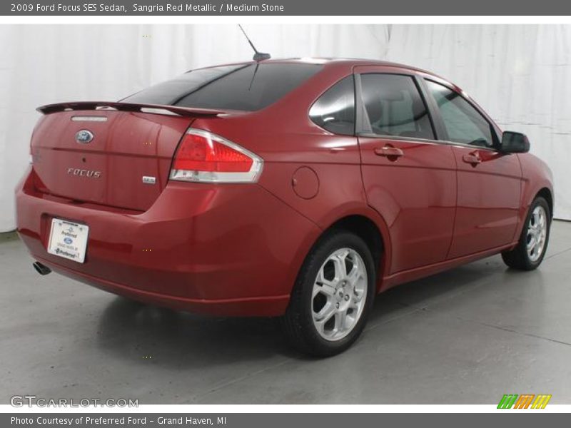 Sangria Red Metallic / Medium Stone 2009 Ford Focus SES Sedan
