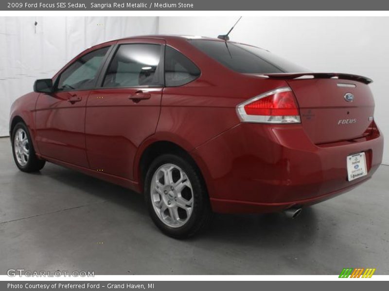 Sangria Red Metallic / Medium Stone 2009 Ford Focus SES Sedan