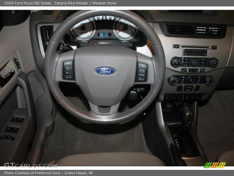 Sangria Red Metallic / Medium Stone 2009 Ford Focus SES Sedan