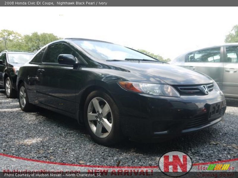 Nighthawk Black Pearl / Ivory 2008 Honda Civic EX Coupe