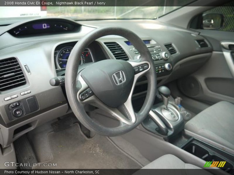 Nighthawk Black Pearl / Ivory 2008 Honda Civic EX Coupe