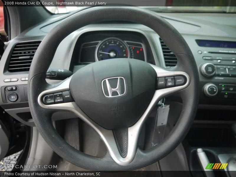 Nighthawk Black Pearl / Ivory 2008 Honda Civic EX Coupe