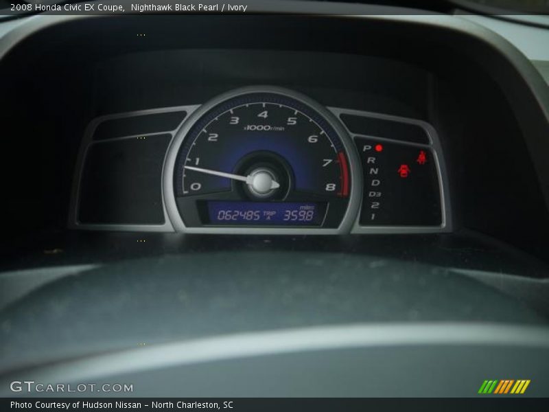 Nighthawk Black Pearl / Ivory 2008 Honda Civic EX Coupe
