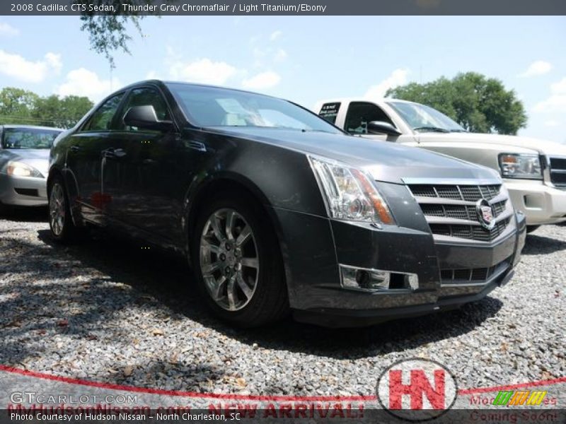 Thunder Gray Chromaflair / Light Titanium/Ebony 2008 Cadillac CTS Sedan