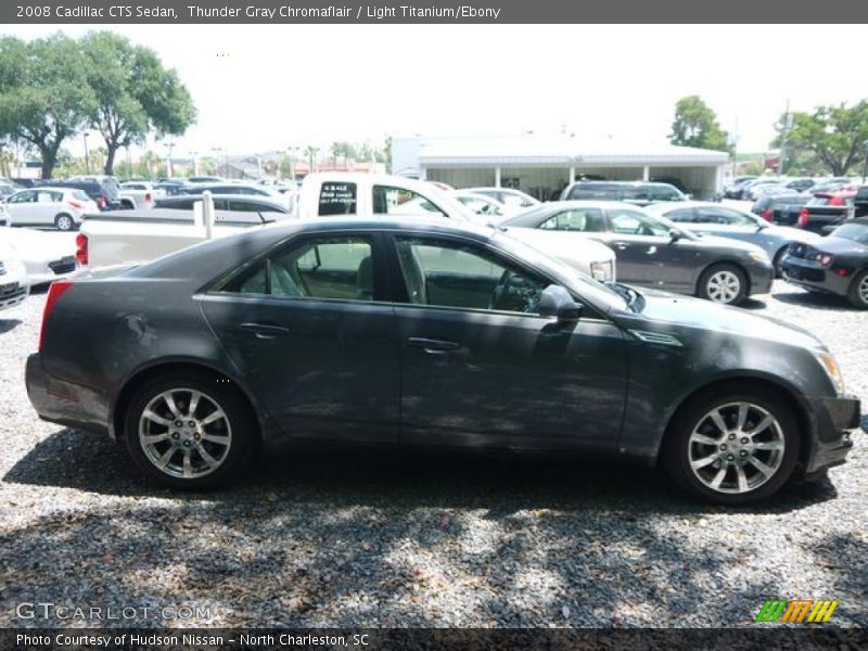 Thunder Gray Chromaflair / Light Titanium/Ebony 2008 Cadillac CTS Sedan