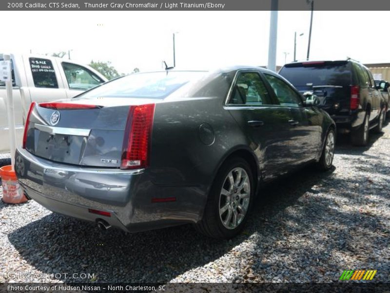 Thunder Gray Chromaflair / Light Titanium/Ebony 2008 Cadillac CTS Sedan