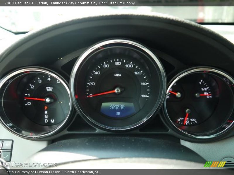 Thunder Gray Chromaflair / Light Titanium/Ebony 2008 Cadillac CTS Sedan
