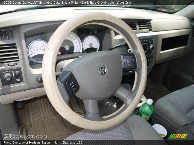 Bright White / Dark Slate Gray/Medium Slate Gray 2008 Dodge Dakota SLT Extended Cab